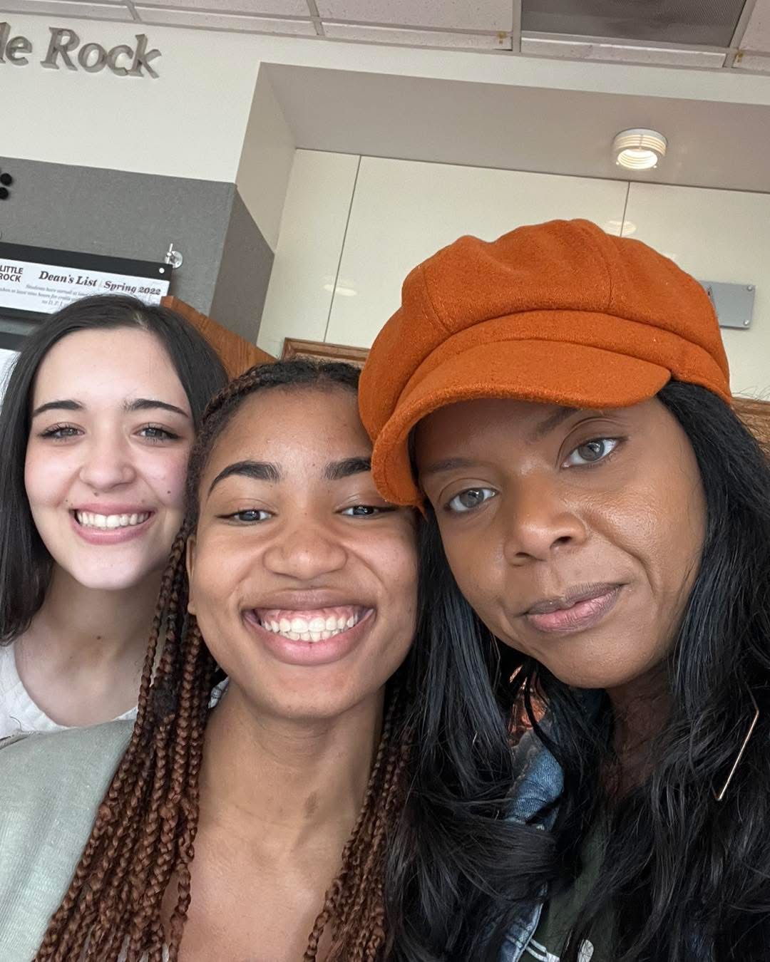 Dr. Mumford with students at UA Little Rock