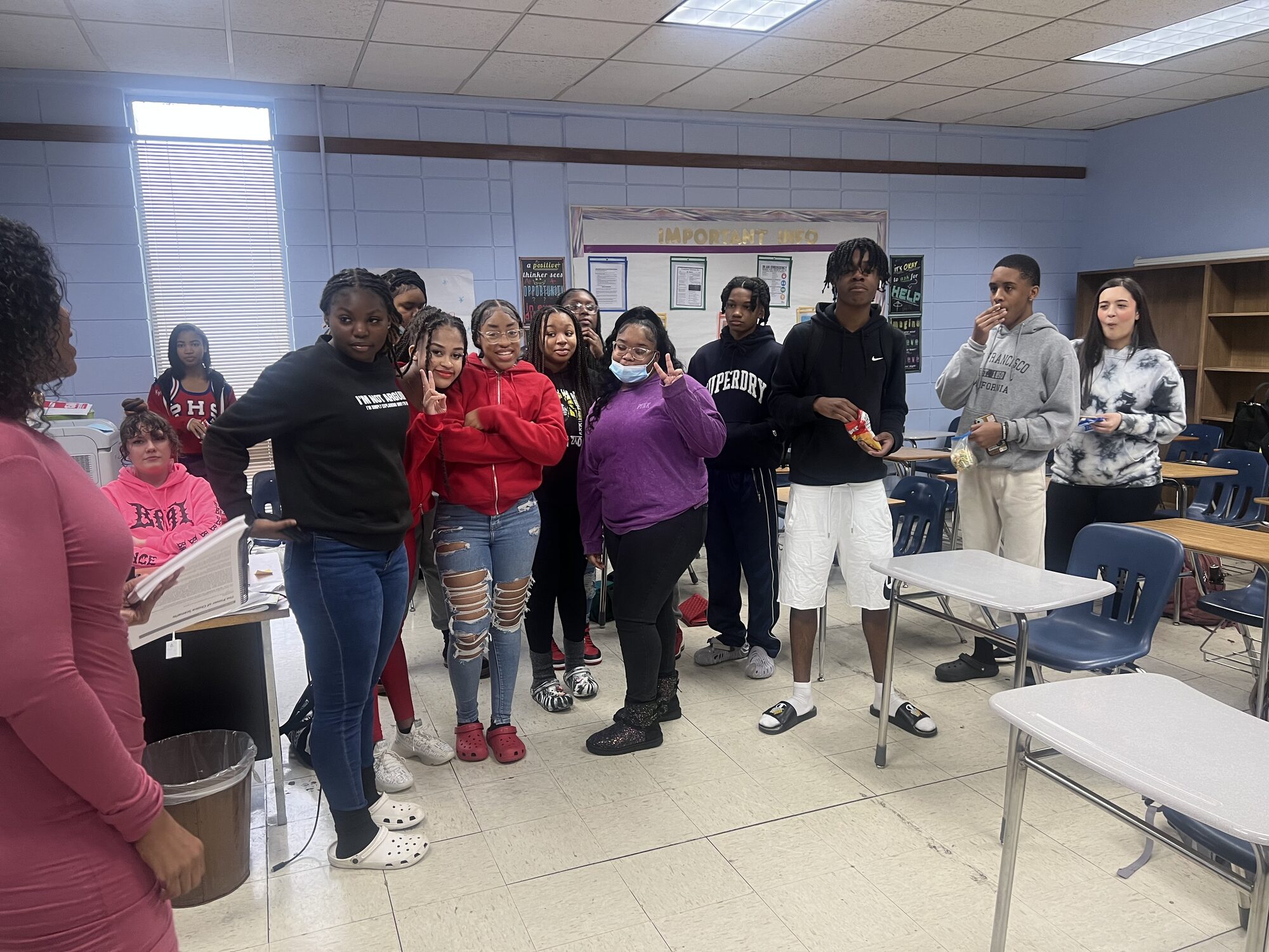 Youth in a healthy relationships education workshop