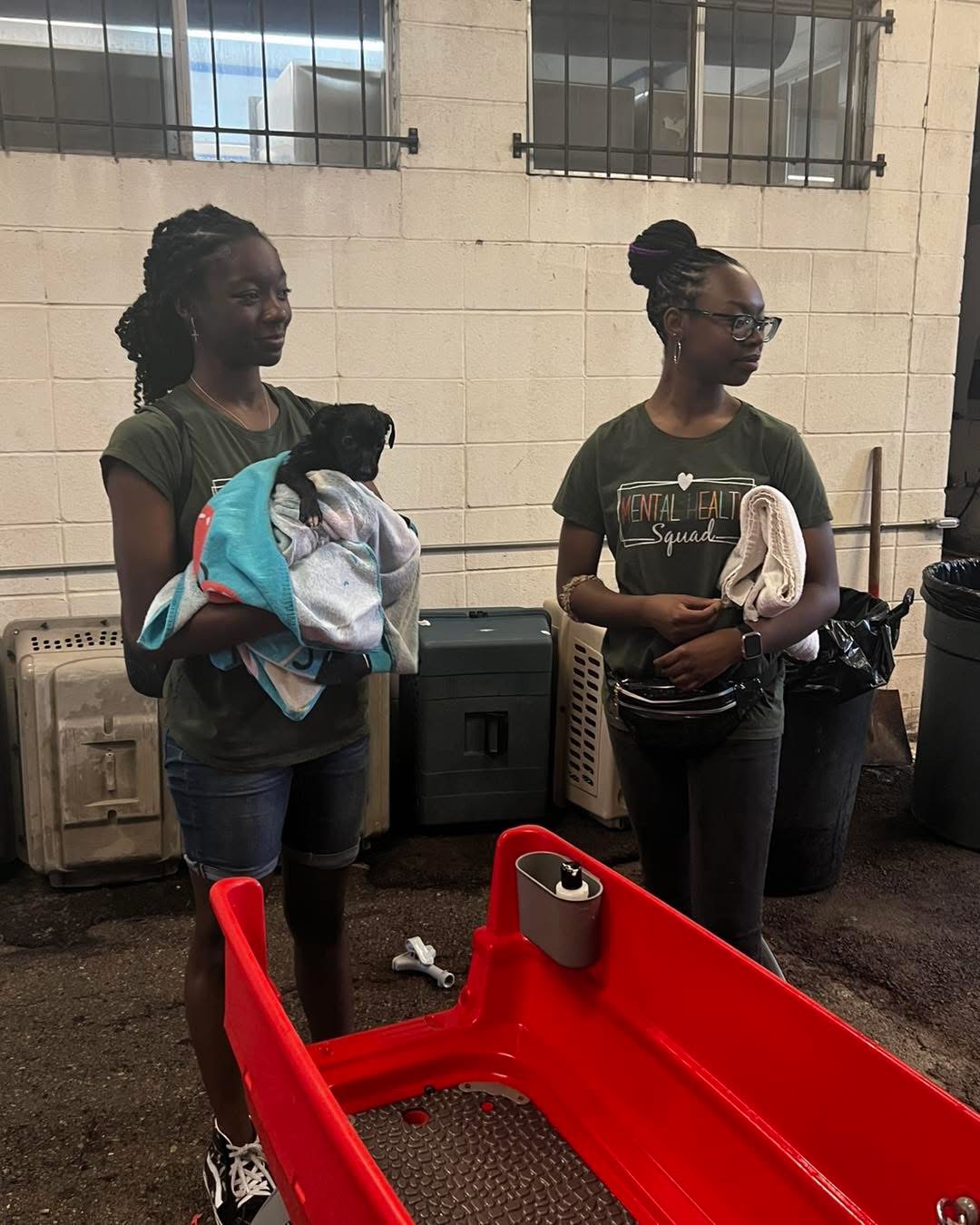 W.E.L.L. Squad members on a community service project.