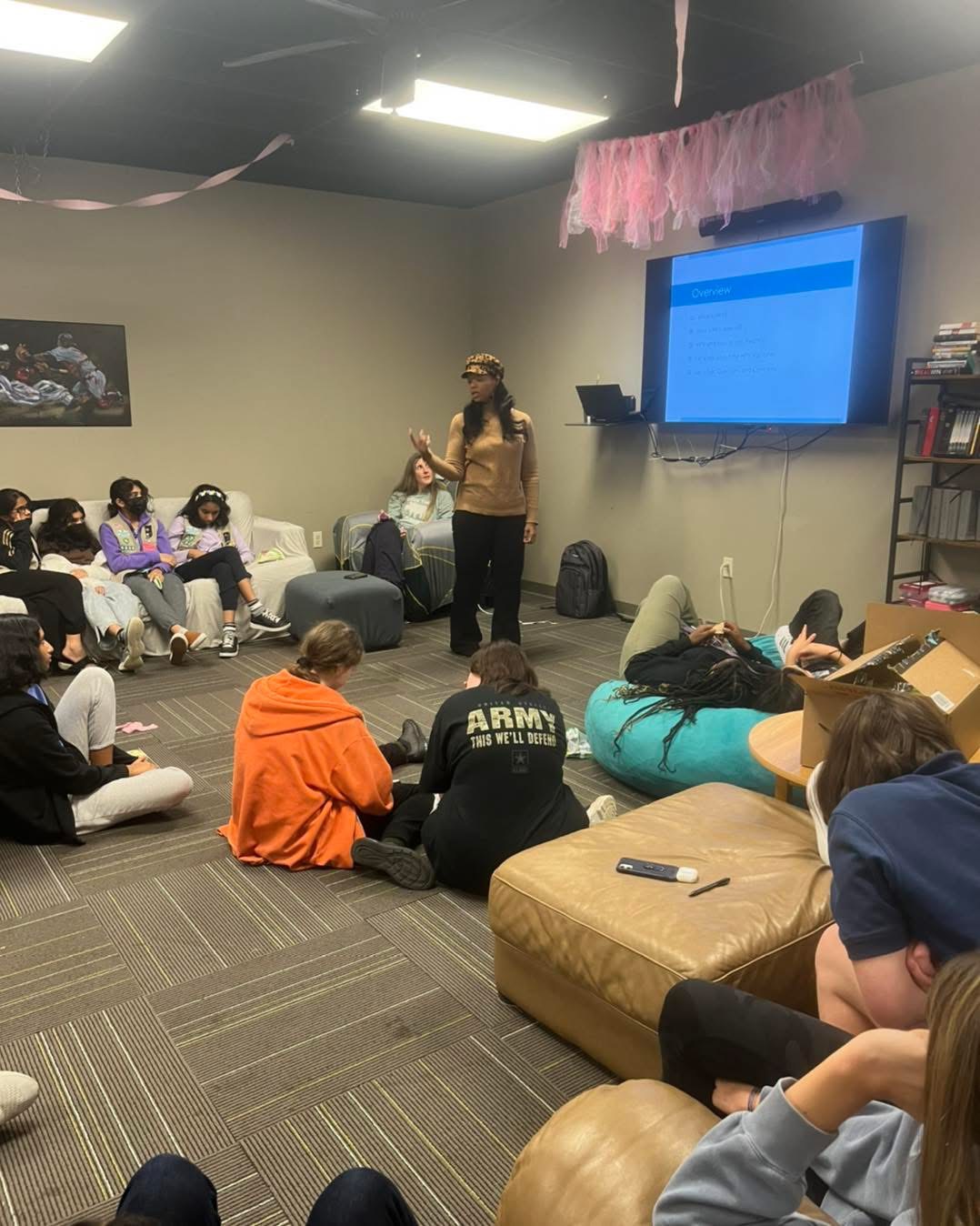 Dr. Mumford leading a Village Public Health workshop with students